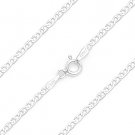 Italy .925 Sterling Silver Flat Marina Mariner Link 1.9mm Italian Chain Necklace Italy .925 Sterling Silver Flat Marina Mariner Link 1.9mm Italian Chain Necklace