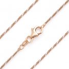 1mm Italy 925 Sterling Silver GP 14k Rose Gold Snake Link Italian Chain Necklace 1mm Italy 925 Sterling Silver GP 14k Rose Gold Snake Link Italian Chain Necklace