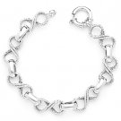 Solid Italy 925 Sterling Silver Infinity Charm Cable Link Italian Chain Bracelet Solid Italy 925 Sterling Silver Infinity Charm Cable Link Italian Chain Bracelet