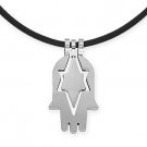 Hamsa Charm Hand of God Fatima Stainless Steel Pendant Jewish Kaballah Necklace Hamsa Charm Hand of God Fatima Stainless Steel Pendant Jewish Kaballah Necklace