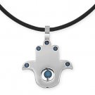 Evil Eye Jewish Hamsa Charm Hand of God Fatima Stainless Steel Pendant Necklace Evil Eye Jewish Hamsa Charm Hand of God Fatima Stainless Steel Pendant Necklace
