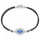 Evil Eye Bead Turkish Nazar Greek Kabbalah Hamsa Charm Sterling Silver Bracelet Evil Eye Bead Turkish Nazar Greek Kabbalah Hamsa Charm Sterling Silver Bracelet