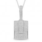 Round Brilliant Cut Micro-Pave CZ Crystal Drop Pendant 925 Sterling Silver Chain Round Brilliant Cut Micro-Pave CZ Crystal Drop Pendant 925 Sterling Silver Chain