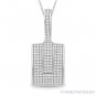 Round Brilliant Cut Micro-Pave CZ Crystal Drop Pendant 925 Sterling Silver Chain