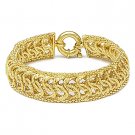 Solid Italy 925 Sterling Silver Braided Mesh Link Fashion Chain Italian Bracelet