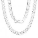 Solid 925 Sterling Silver Cuban Curb 4.5mm Link Italy-Made Men's Chain Necklace