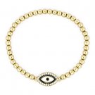 Evil Eye Turkish Nazar Greek Mati Hamsa Luck Charm Enamel Brass Stretch Bracelet Evil Eye Turkish Nazar Greek Mati Hamsa Luck Charm Enamel Brass Stretch Bracelet