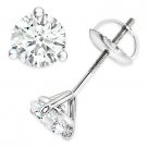 0.50ct Round Cut Moissanite Charles & Colvard Martini Stud Earrings in 14k Gold 0.50ct Round Cut Moissanite Charles & Colvard Martini Stud Earrings in 14k Gold
