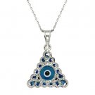 Evil Eye Pendant Turkish Nazar Bead 925 Silver Necklace Evil Eye Pendant Turkish Nazar Bead 925 Silver Necklace