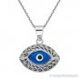 Evil Eye Bead Hamsa Charm Turkish Nazar Greek Pendant Sterling Silver Necklace