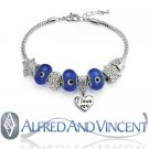 Evil Eye Murano Glass Bead Turkish Nazar Bracelet Blue Evil Eye Murano Glass Bead Turkish Nazar Bracelet Blue