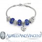 Evil Eye Murano Glass Bead Turkish Nazar Bracelet Blue