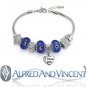 Evil Eye Murano Glass Bead Turkish Nazar Bracelet Blue