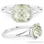 2.37ct Cushion Cut Amethyst Gemstone & Round Cut Diamond Ring in 14k White Gold