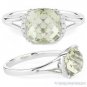2.37ct Cushion Cut Amethyst Gemstone & Round Cut Diamond Ring in 14k White Gold