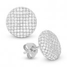 Circle Stud Earrings Sterling Silver Micro-Pave Cubic Zirconia CZ Crystal Studs Circle Stud Earrings Sterling Silver Micro-Pave Cubic Zirconia CZ Crystal Studs