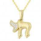 0.04ct Round Diamond Hebrew Chai Judaica Charm Necklace Pendant 14k Yellow Gold 0.04ct Round Diamond Hebrew Chai Judaica Charm Necklace Pendant 14k Yellow Gold