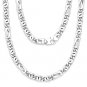 Mens Solid Italy 925 Sterling Silver 7.4mm Tiger-Eye Link Italian Chain Necklace