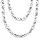 Mens Solid Italy 925 Sterling Silver 6.7mm Tiger-Eye Link Italian Chain Necklace Mens Solid Italy 925 Sterling Silver 6.7mm Tiger-Eye Link Italian Chain Necklace