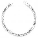 Mens Solid Italy 925 Sterling Silver 6.7mm Tiger-Eye Link Italian Chain Bracelet Mens Solid Italy 925 Sterling Silver 6.7mm Tiger-Eye Link Italian Chain Bracelet