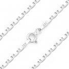 Italy .925 Sterling Silver w/ Rhodium Mariner Marina Link Italian Chain Necklace Italy .925 Sterling Silver w/ Rhodium Mariner Marina Link Italian Chain Necklace