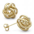 14kt Solid Yellow / White Gold 11mm Love Knot Stud Earrings 14k 14 kt Studs 14kt Solid Yellow / White Gold 11mm Love Knot Stud Earrings 14k 14 kt Studs