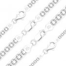 Solid .925 Italy Sterling Silver Bismark / Bizmark Link Italian Chain Necklace Solid .925 Italy Sterling Silver Bismark / Bizmark Link Italian Chain Necklace
