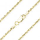 1.9mm Roc Link Italy .925 Sterling Silver 14k Yellow Gold Sparkle Chain Necklace 1.9mm Roc Link Italy .925 Sterling Silver 14k Yellow Gold Sparkle Chain Necklace