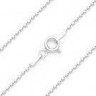 Italy .925 Sterling Silver with Rhodium Faceted Bead Link Italian Chain Necklace