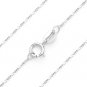 Solid .925 Italy Sterling Silver 1.1mm Thin Figaro Link Italian Chain Necklace