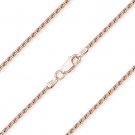 925 Sterling Silver & 14k Rose Gold 1.8mm Twist-Rope Link Italian Chain Necklace 925 Sterling Silver & 14k Rose Gold 1.8mm Twist-Rope Link Italian Chain Necklace