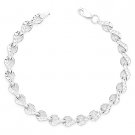 Solid 925 Italy Sterling Silver Diamond-Cut Link Sparkle Chain Italian Bracelet Solid 925 Italy Sterling Silver Diamond-Cut Link Sparkle Chain Italian Bracelet