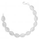 Solid 925 Italy Sterling Silver Diamond-Cut Link Chain Italian Filigree Bracelet Solid 925 Italy Sterling Silver Diamond-Cut Link Chain Italian Filigree Bracelet