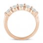 Round Cut Moissanite Single-Prong Anniversary Ring Wedding Band in 14k Rose Gold