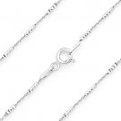 Italy .925 Sterling Silver Rhodium Bar Bead & Cable Link Italian Chain Necklace Italy .925 Sterling Silver Rhodium Bar Bead & Cable Link Italian Chain Necklace
