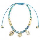 Hamsa Hand Heart Horseshoe Evil Eye Charm Beaded Pull-Tie I Love You CZ Bracelet Hamsa Hand Heart Horseshoe Evil Eye Charm Beaded Pull-Tie I Love You CZ Bracelet