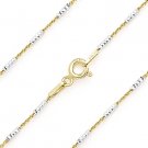 Italy 925 Sterling Silver 14k Yellow Gold Bar Cable Link Italian Chain Necklace Italy 925 Sterling Silver 14k Yellow Gold Bar Cable Link Italian Chain Necklace