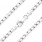 Solid .925 Italy Sterling Silver Men's Round Box 5mm Link Italian Chain Necklace Solid .925 Italy Sterling Silver Men's Round Box 5mm Link Italian Chain Necklace