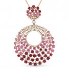 3.02ct Pink Sapphire & Diamond Cluster Pendant & Chain Necklace in 14k Rose Gold 3.02ct Pink Sapphire & Diamond Cluster Pendant & Chain Necklace in 14k Rose Gold
