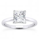 Square Brilliant Cut Moissanite 14k White Gold 4-Prong Solitaire Engagement Ring Square Brilliant Cut Moissanite 14k White Gold 4-Prong Solitaire Engagement Ring