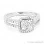 0.92 ct Round Brilliant Cut Diamond Pave Right-Hand 14k White Gold Fashion Ring