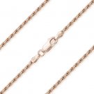 925 Sterling Silver & 14k Rose Gold 2.2mm Twist-Rope Link Italian Chain Necklace 925 Sterling Silver & 14k Rose Gold 2.2mm Twist-Rope Link Italian Chain Necklace