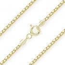 Coreana 1.8mm Mirror Link Chain Necklace Italian Sterling Silver 14k Yellow Gold Coreana 1.8mm Mirror Link Chain Necklace Italian Sterling Silver 14k Yellow Gold