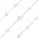 4.1mm Moon Cut & Ball Bead Link Italy 925 Sterling Silver Rhodium Chain Necklace 4.1mm Moon Cut & Ball Bead Link Italy 925 Sterling Silver Rhodium Chain Necklace