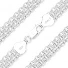 Solid 925 Italy Sterling Silver 9.4mm Bombee Bismark Link Italian Chain Bracelet Solid 925 Italy Sterling Silver 9.4mm Bombee Bismark Link Italian Chain Bracelet