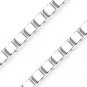 Solid .925 Italy Sterling Silver Gauge 100 4.4mm Box Link Italian Chain Necklace