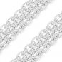 Solid 925 Italy Sterling Silver 5.7mm Bombee Bismark Link Italian Chain Bracelet