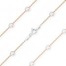 Moon Cut Ball Bead Link Italy 925 Sterling Silver & 14k Rose Gold Chain Necklace Moon Cut Ball Bead Link Italy 925 Sterling Silver & 14k Rose Gold Chain Necklace