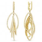 4.28ct Diamond Pave Dangling Oval Stack Chandelier Earrings in 18k Yellow Gold 4.28ct Diamond Pave Dangling Oval Stack Chandelier Earrings in 18k Yellow Gold