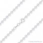 Moon Cut 3.1mm Ball Bead Chain Necklace in .925 Italy Sterling Silver w/ Rhodium